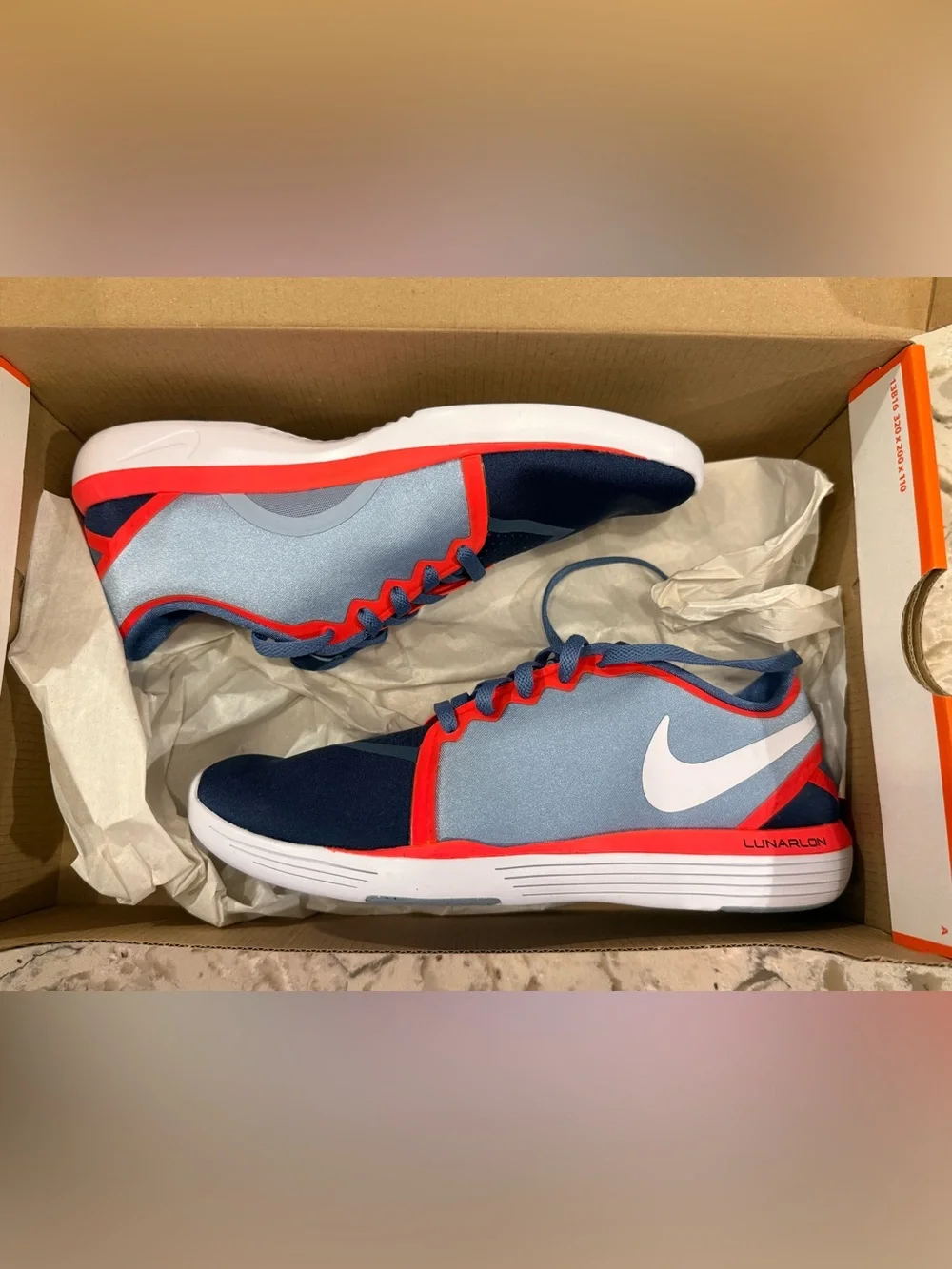 Nike Lunar Sculpt Training Shoes Women’s 6.5 Blue Gray Coral NWT New w/ Box